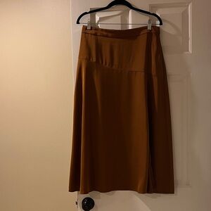 J. Crew A-Line Skirt in Rich Brown